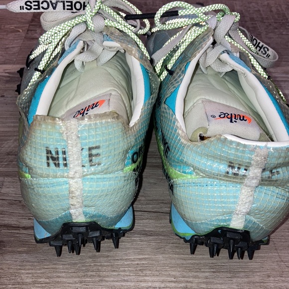 2018 Off White x Nike Zoom RARE Sneakers Neon Bright Lightweight size 8.5 Men’s - Picture 3 of 10